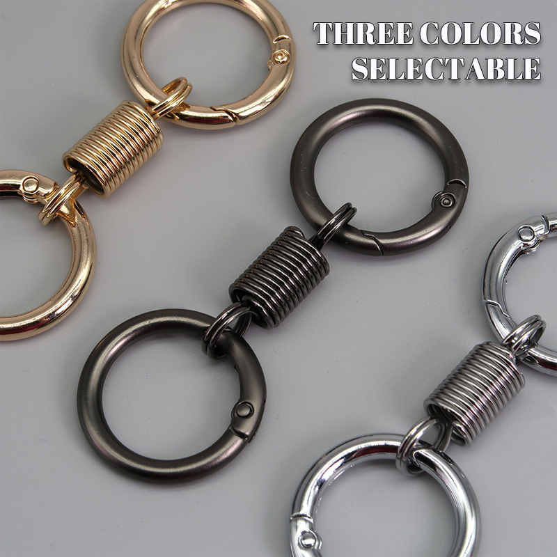 (2024Last Day Promotion  - 49% off)Nordic Retro Spring Double Ring Keychain